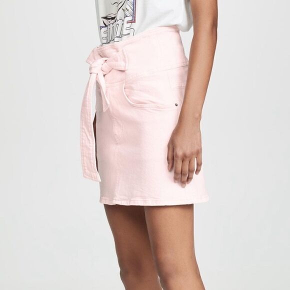 Rebecca Minkoff Callie Pink Denim Skirt Size XS - Picture 2 of 11